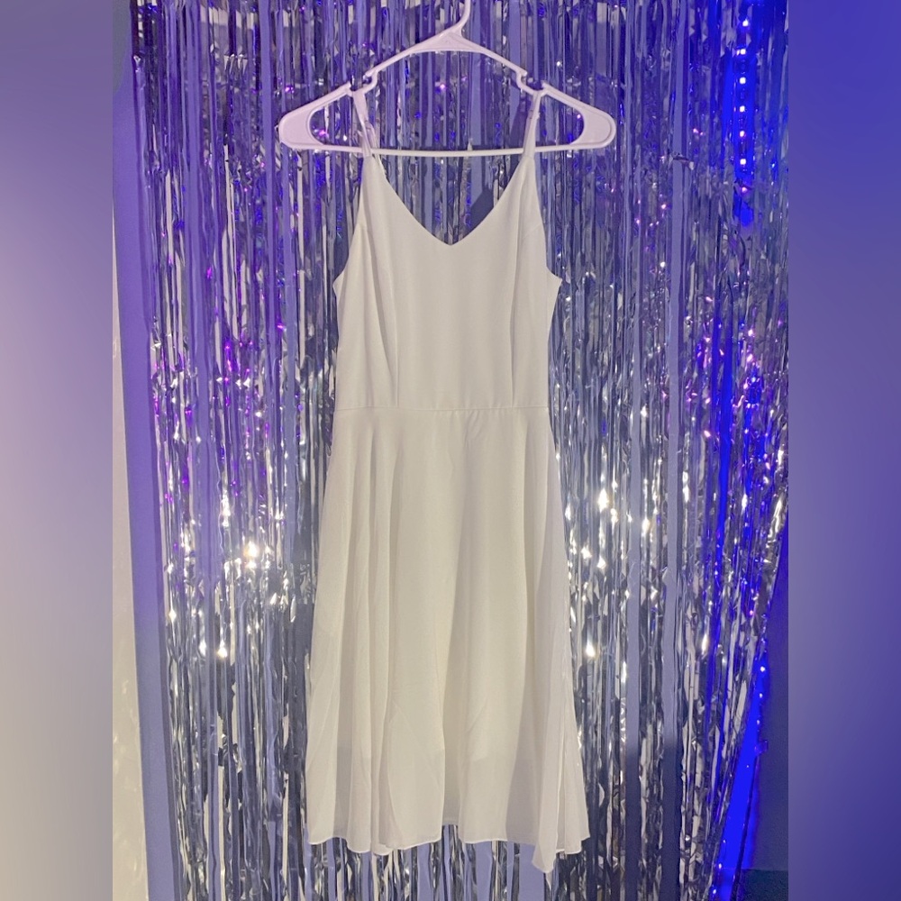 White spaghetti strap dress